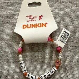 NWT Little Words project x Dunkin' Beaded Bracelet ‘Eat the Donut’